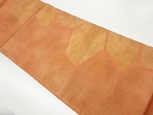 多角に紗綾形模様織出し袋帯